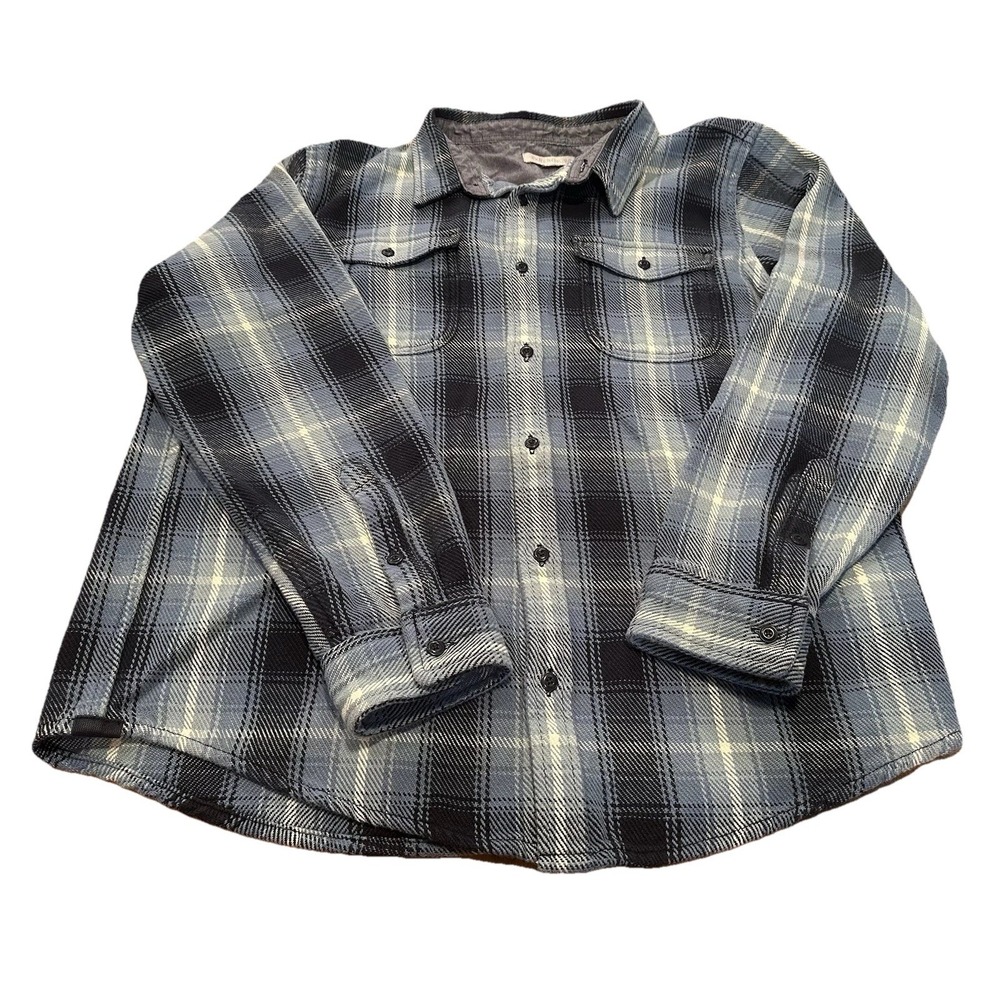 Outerknown Blanket Shirt Mens Plaid 100% Cotton Twill Flannel Shacket Size XXL